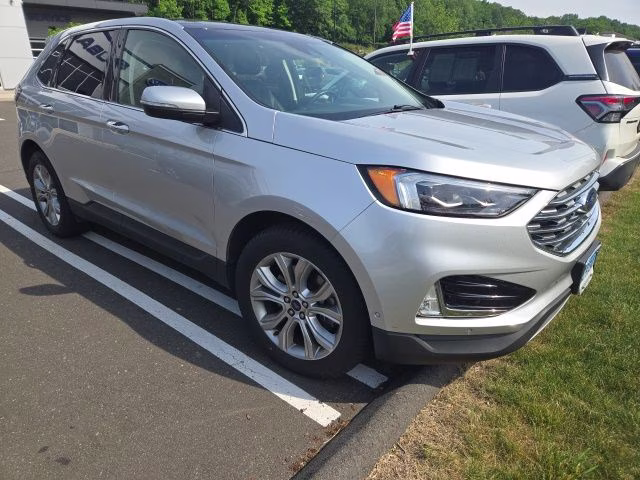 2019 Ingot Silver Ford Edge Titanium AWD SUV
