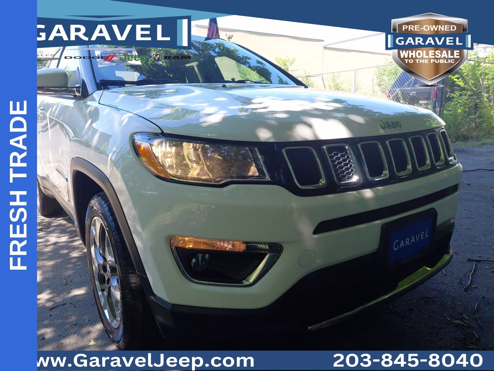 2019 White Clearcoat Jeep Compass Limited 4X4 SUV