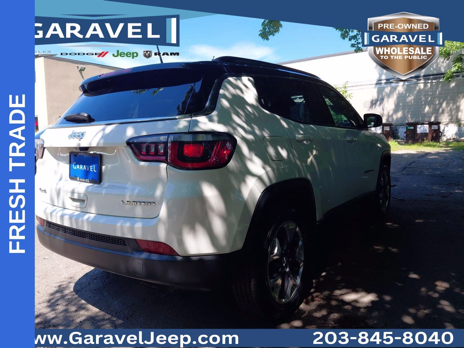 2019 White Clearcoat Jeep Compass Limited 4X4 SUV