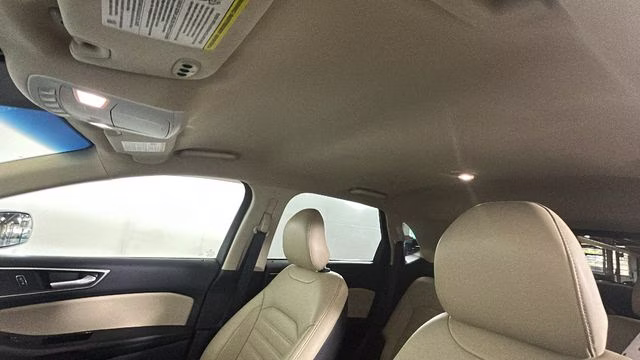 2018 White Gold Metallic Ford Edge SEL AWD SUV