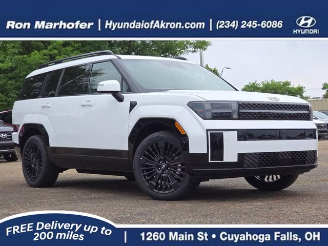 2026 Serenity White Hyundai Santa Fe Hybrid Calligraphy AWD SUV