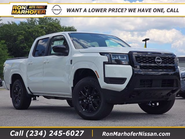 2026 Glacier White Nissan Frontier SV 4X4 Truck