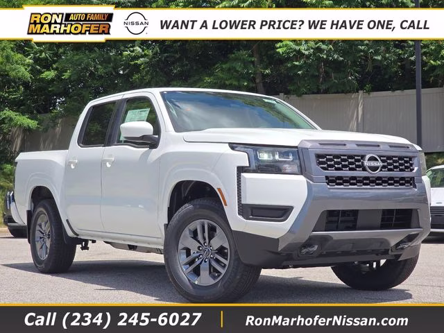 2026 Glacier White Nissan Frontier SV 4X4 Truck