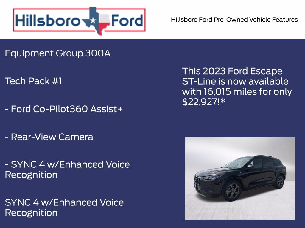 2023 Agate Black Metallic Ford Escape ST-Line FWD SUV