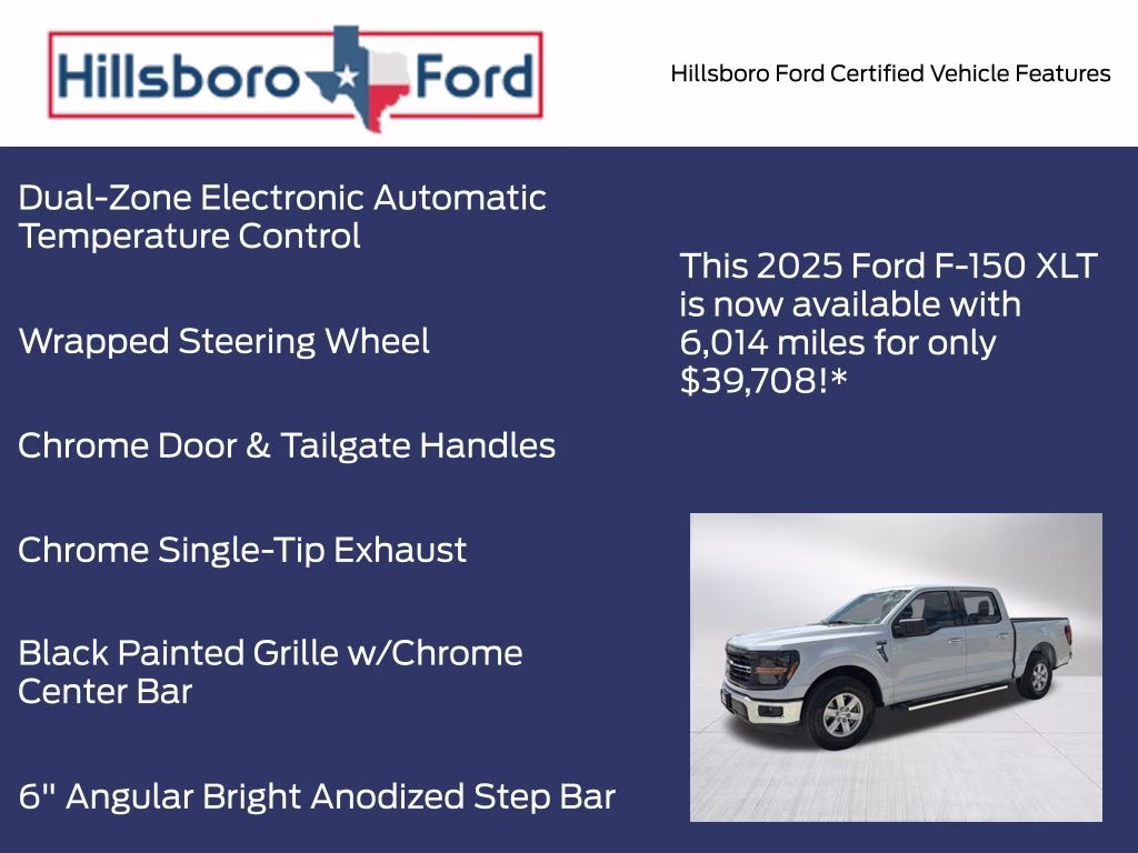 2025 Space White Metallic Ford F-150 XLT RWD Truck
