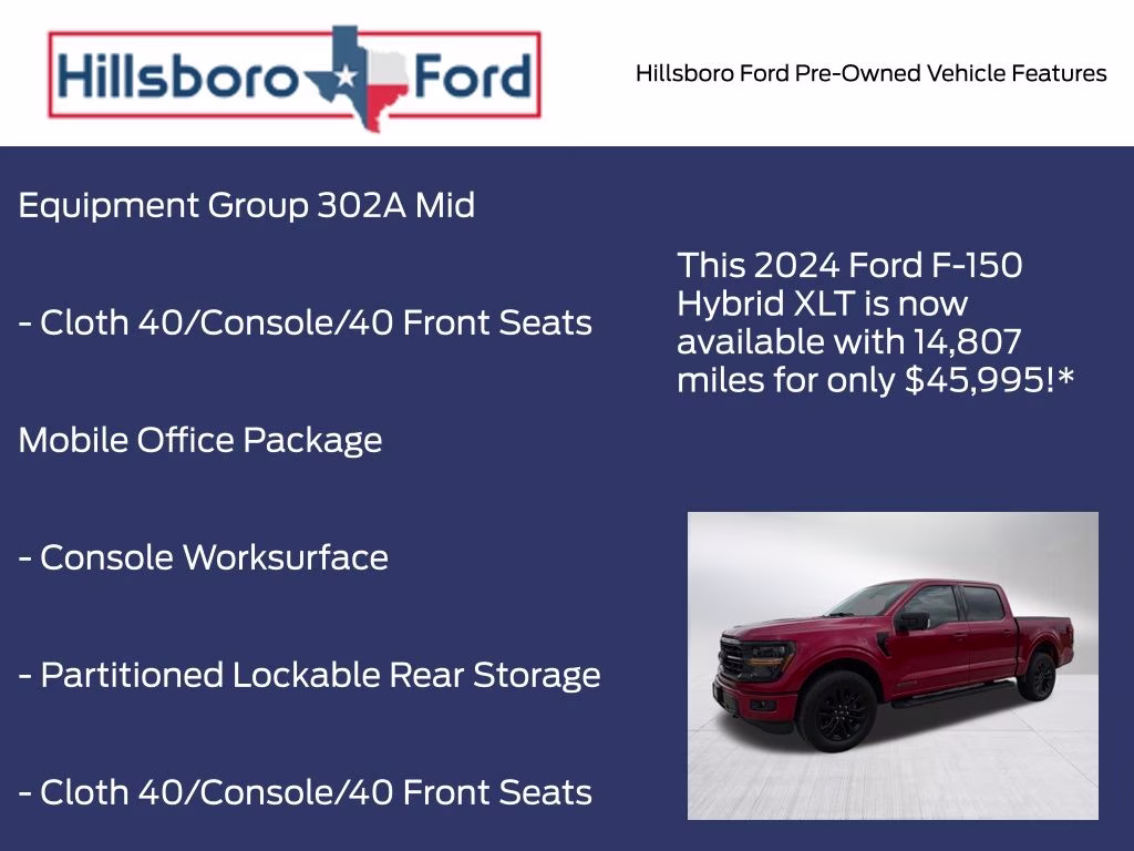2024 Rapid Red Metallic Tinted Clearcoat Ford F-150 XLT 4X4 Truck