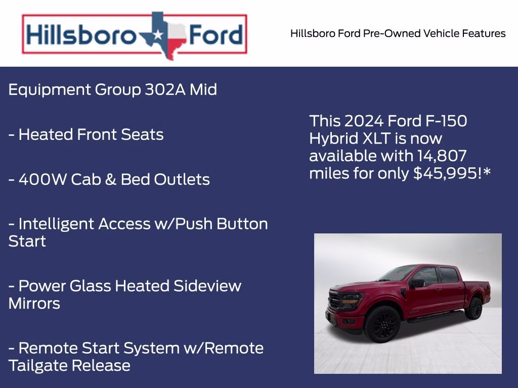 2024 Rapid Red Metallic Tinted Clearcoat Ford F-150 XLT 4X4 Truck