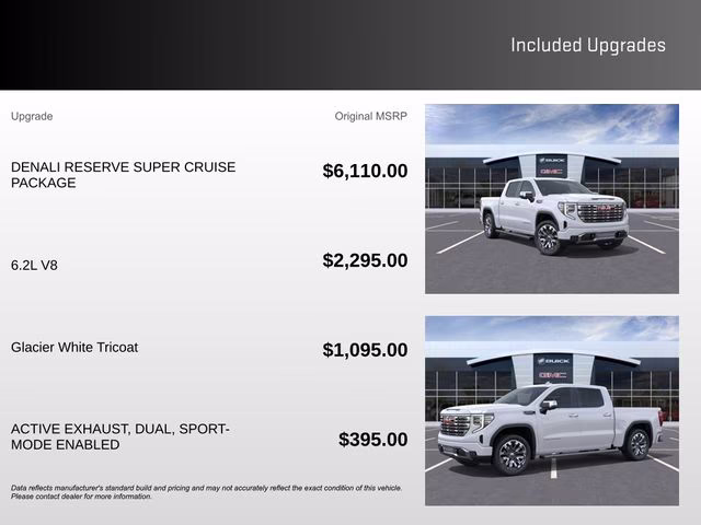 2026 Glacier White Tricoat GMC Sierra 1500 Denali 4X4 Truck