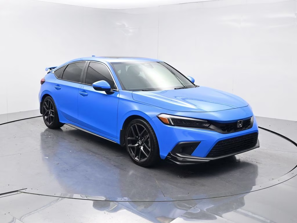 2022 Blue Honda Civic Sport Touring FWD Hatchback