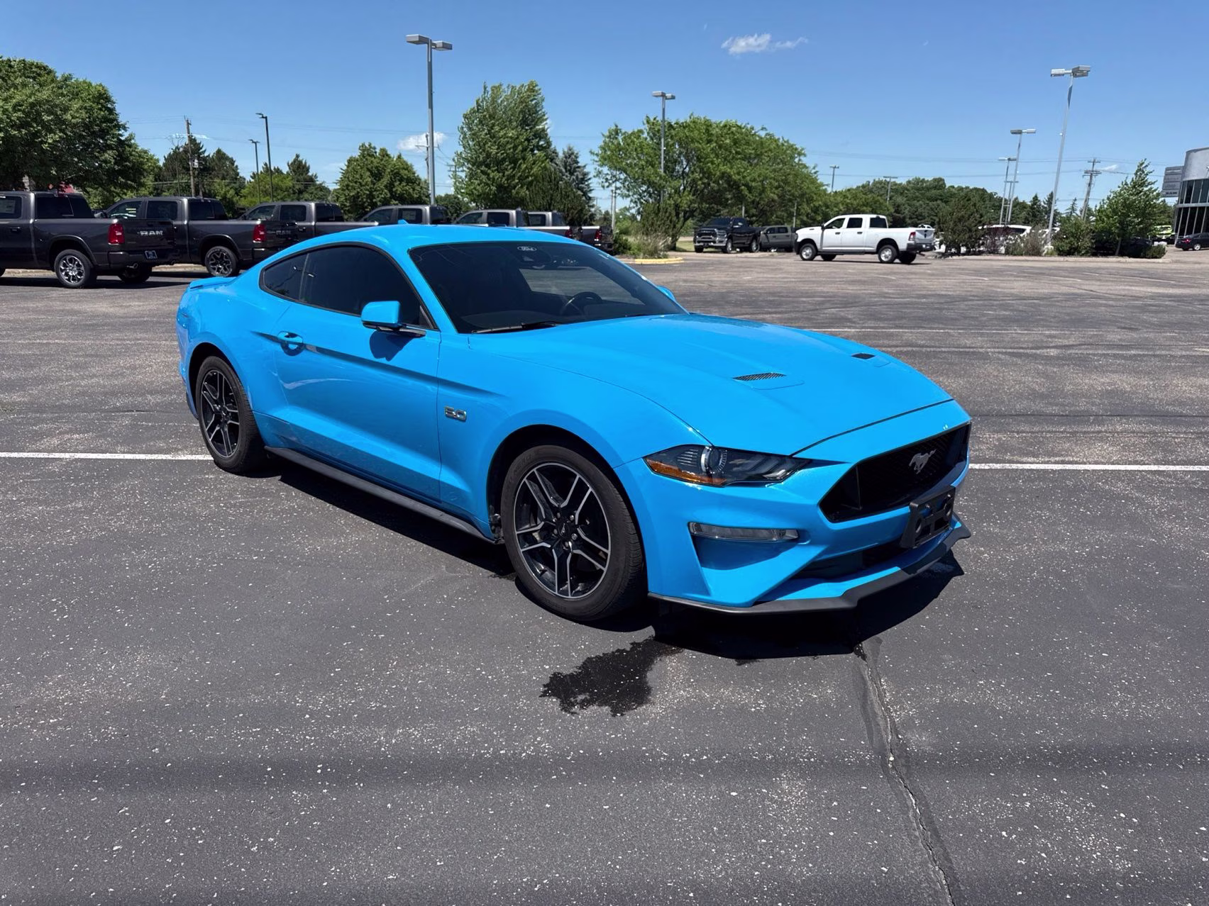 2022 Grabber Blue Metallic Ford Mustang GT Premium RWD Coupe