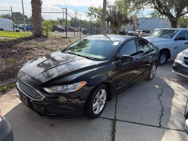 2018 Shadow Black Ford Fusion Hybrid S FWD Sedan