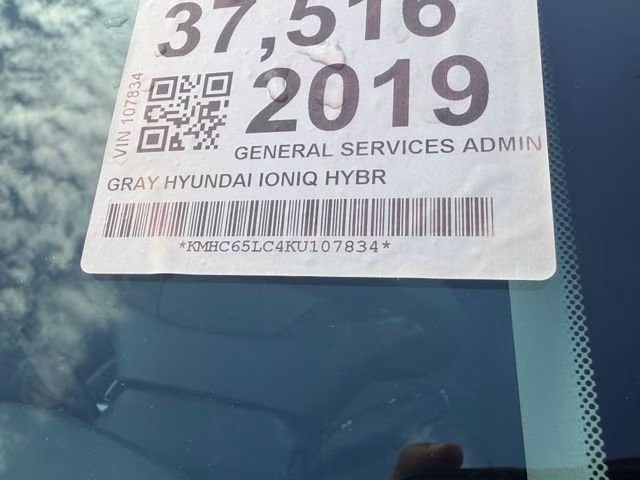 2019 Summit Gray Pearl Hyundai Ioniq Hybrid Blue FWD Hatchback