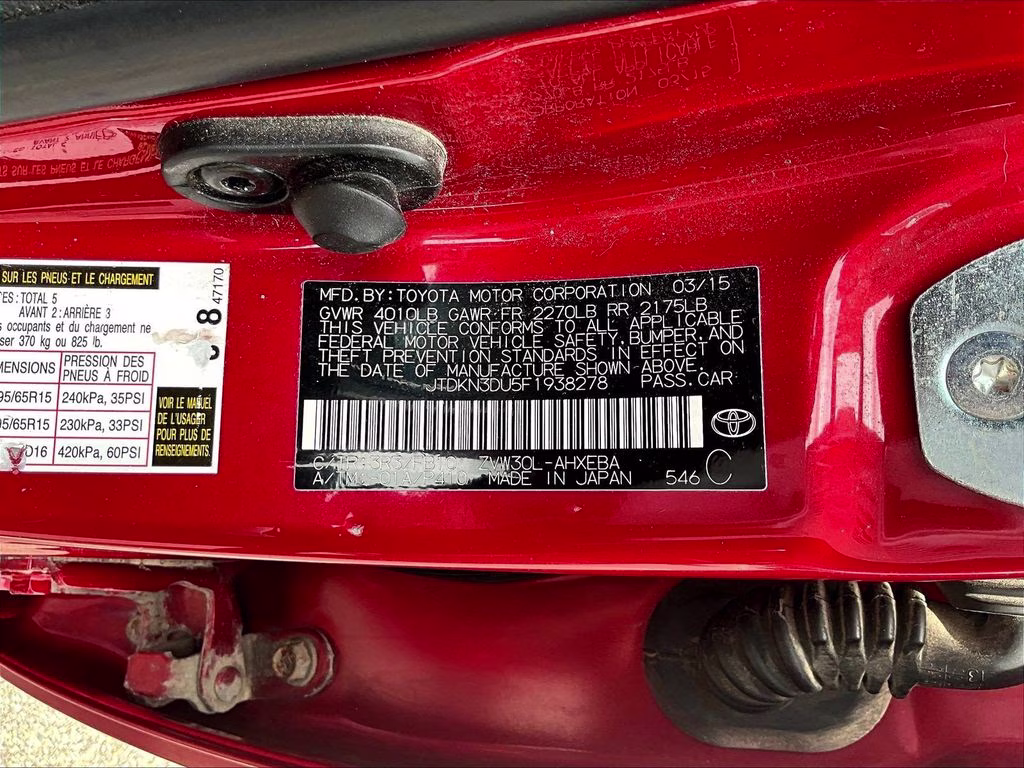 2015 Barcelona Red Metallic Toyota Prius Two FWD Hatchback