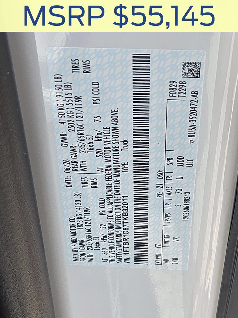 2026 Oxford White Ford Transit-250 Base RWD Van