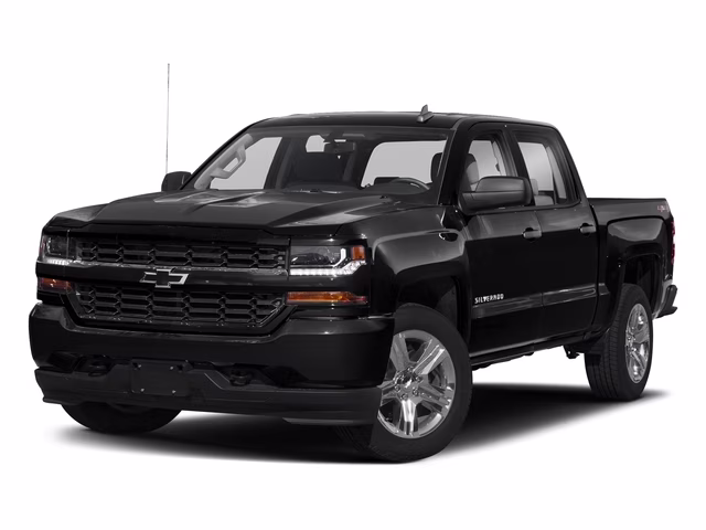 2018 Black Chevrolet Silverado 1500 Custom 4X4 Truck