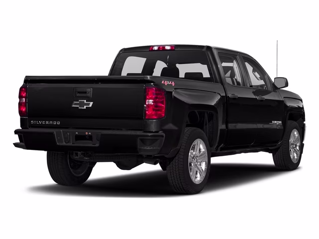 2018 Black Chevrolet Silverado 1500 Custom 4X4 Truck