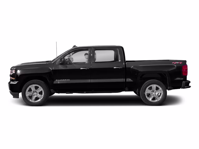2018 Black Chevrolet Silverado 1500 Custom 4X4 Truck