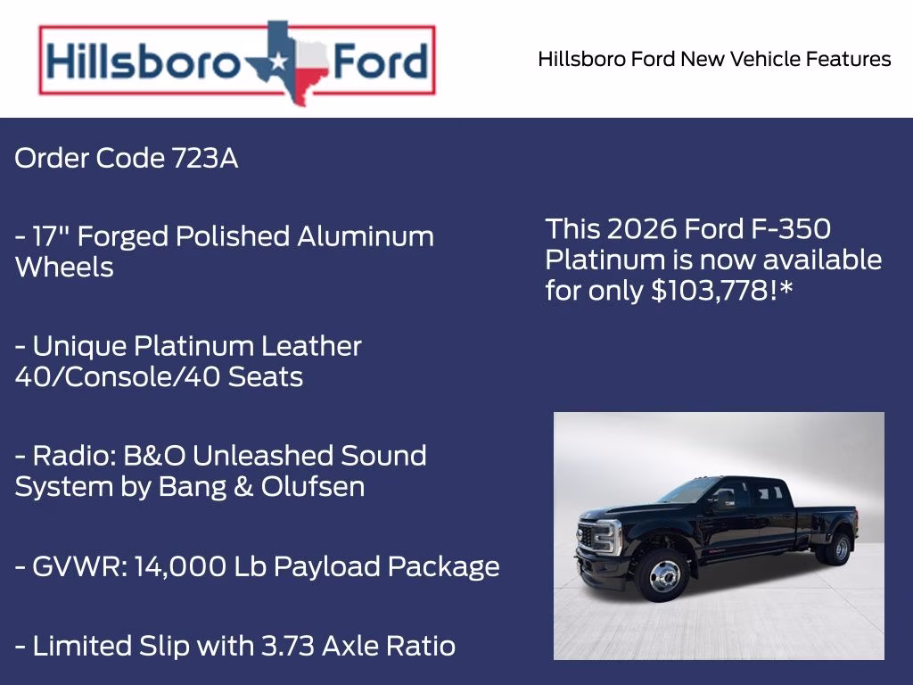 2026 Agate Black Metallic Ford Super Duty F-350 DRW Platinum 4X4 Truck