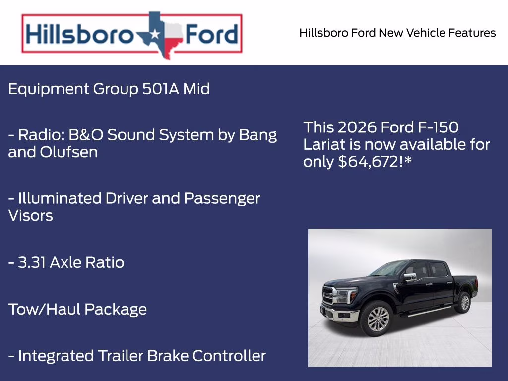 2026 Antimatter Blue Metallic Ford F-150 Lariat 4X4 Truck