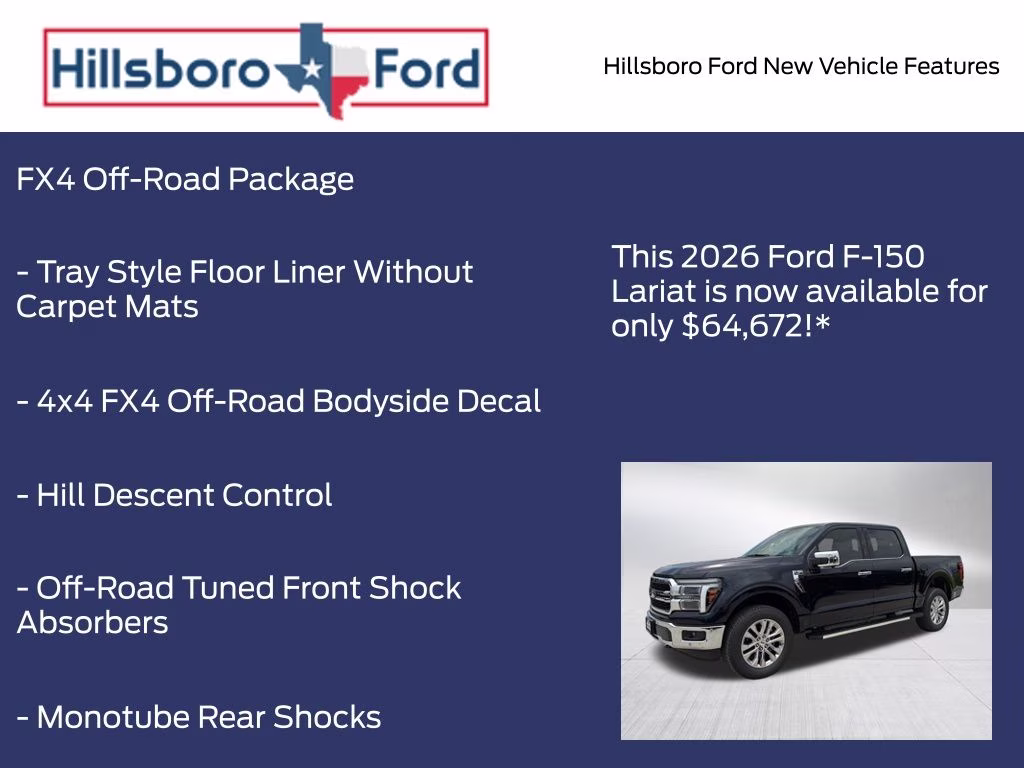 2026 Antimatter Blue Metallic Ford F-150 Lariat 4X4 Truck