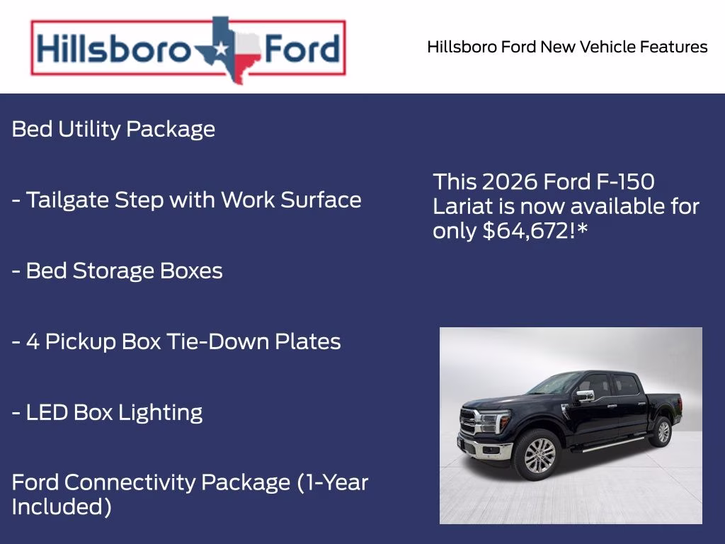 2026 Antimatter Blue Metallic Ford F-150 Lariat 4X4 Truck