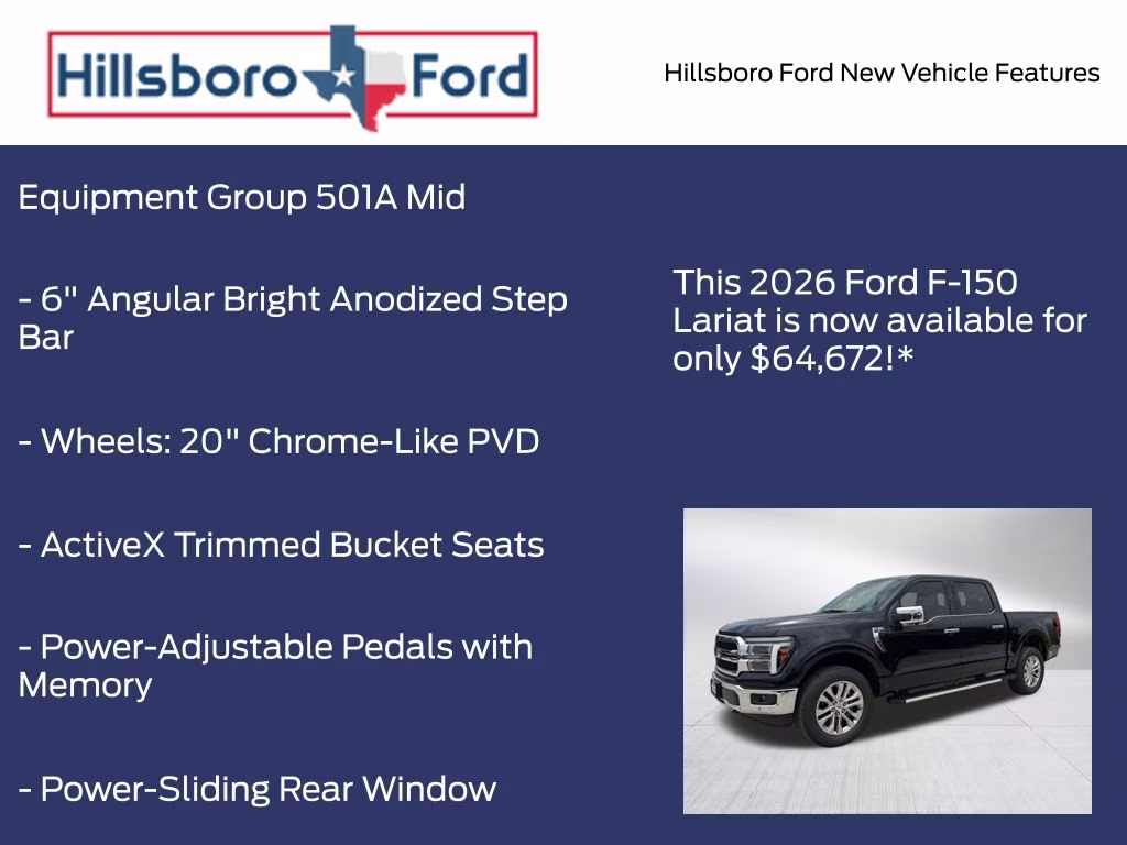 2026 Antimatter Blue Metallic Ford F-150 Lariat 4X4 Truck