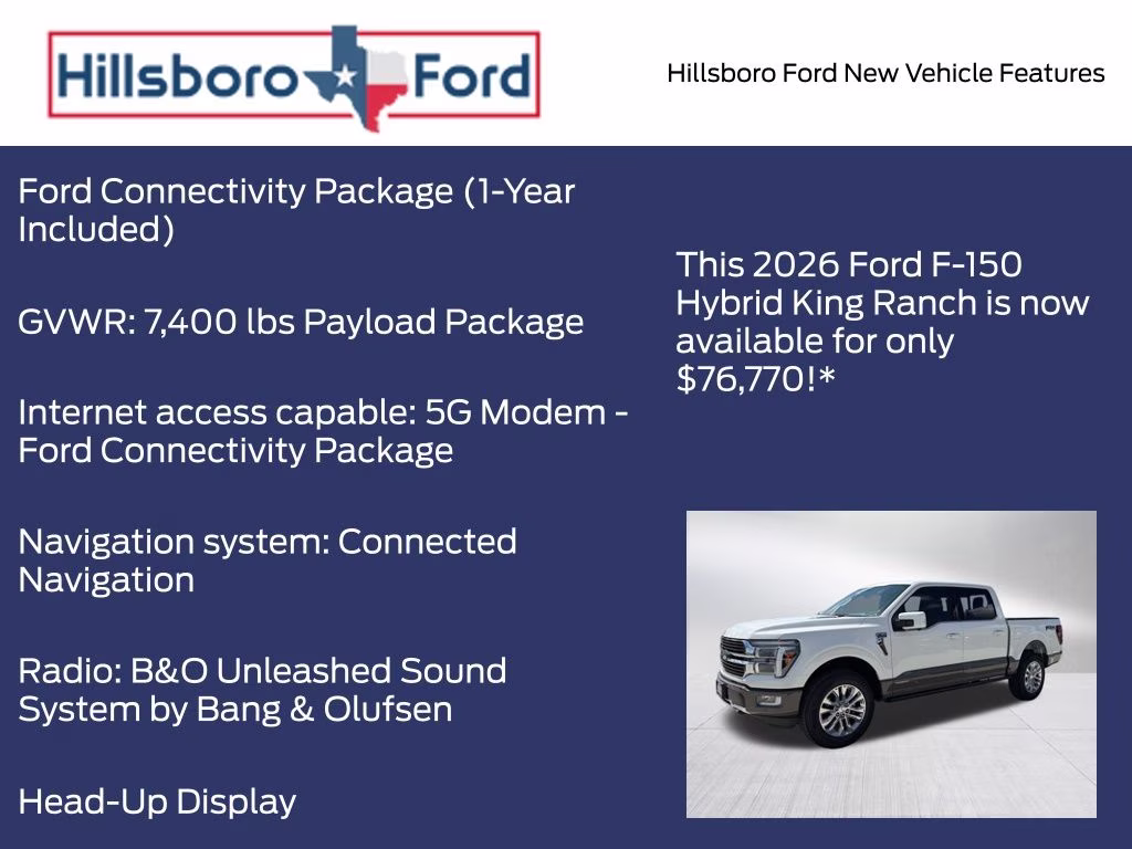 2026 Star White Metallic Tri-Coat Ford F-150 King Ranch 4X4 Truck