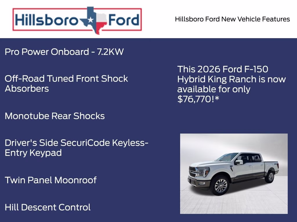 2026 Star White Metallic Tri-Coat Ford F-150 King Ranch 4X4 Truck