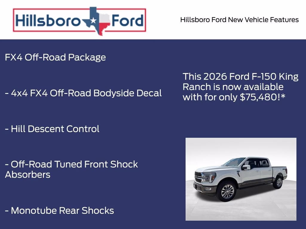 2026 Star White Metallic Tri-Coat Ford F-150 King Ranch 4X4 Truck