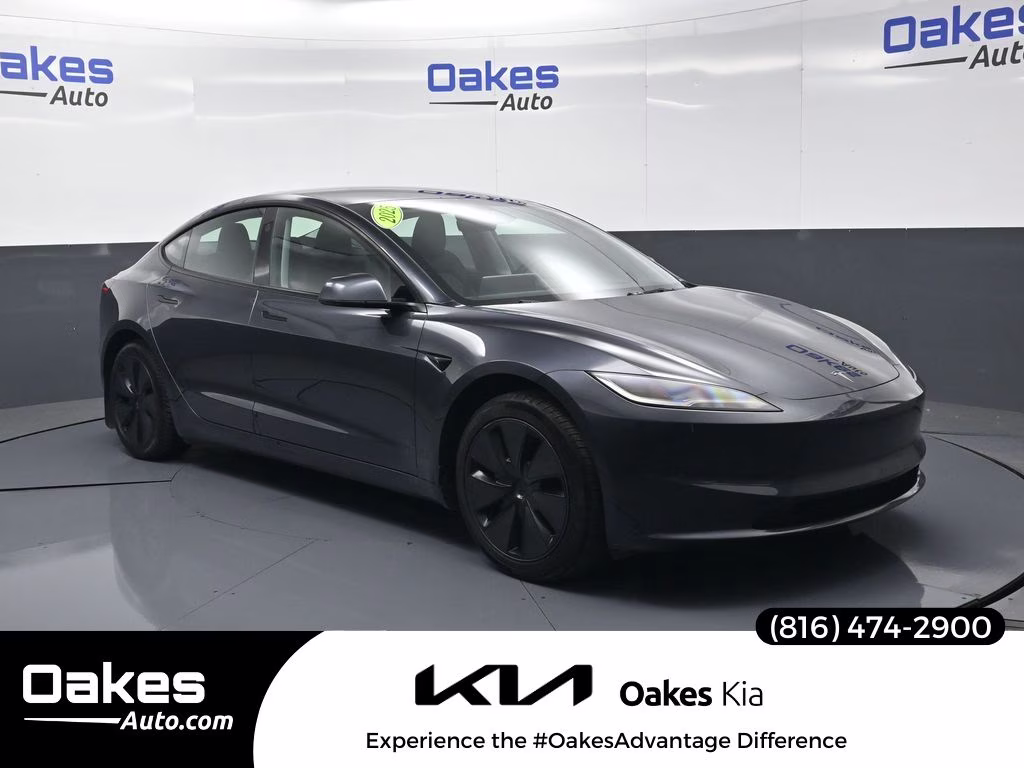 2025 Stealth Grey Tesla Model 3 Long Range RWD Sedan