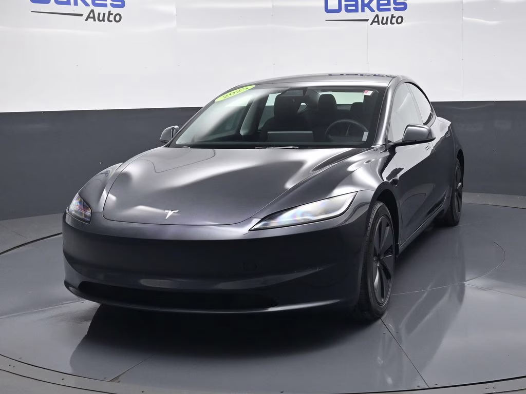 2025 Stealth Grey Tesla Model 3 Long Range RWD Sedan