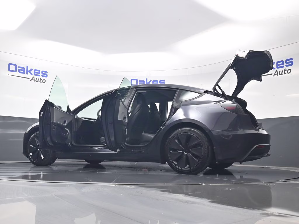 2025 Stealth Grey Tesla Model 3 Long Range RWD Sedan