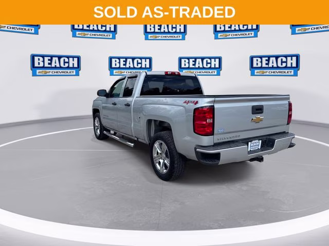2018 Silver Ice Metallic Chevrolet Silverado 1500 Custom 4X4 Truck
