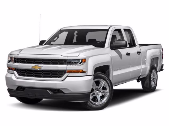 2018 Silver Ice Metallic Chevrolet Silverado 1500 Custom 4X4 Truck