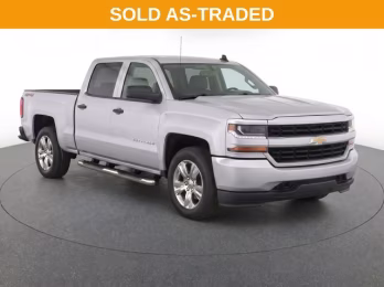 2018 Silver Ice Metallic Chevrolet Silverado 1500 Custom 4X4 Truck