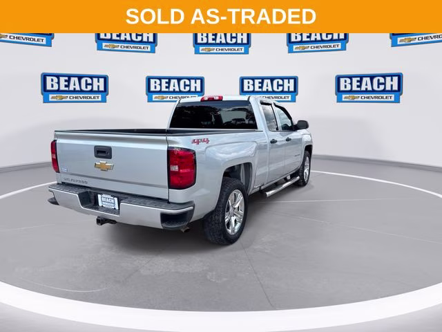 2018 Silver Ice Metallic Chevrolet Silverado 1500 Custom 4X4 Truck