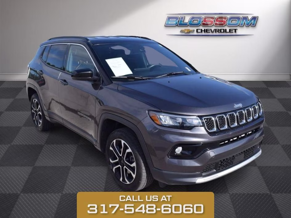 2023 Crystal Metallic Jeep Compass Limited 4X4 SUV