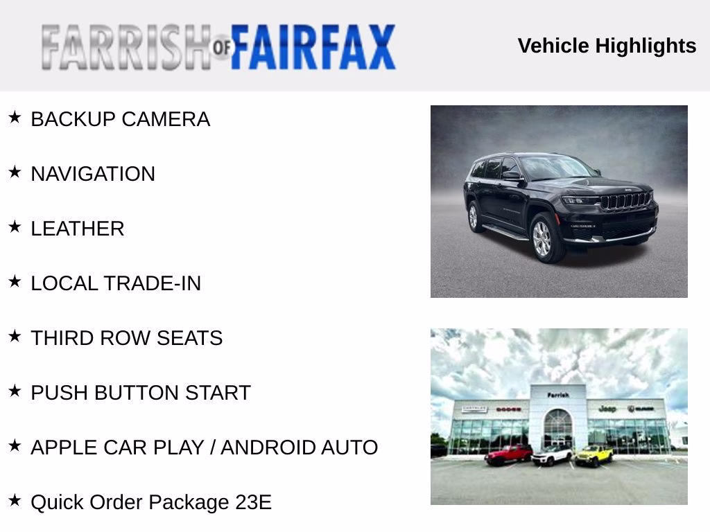 2023 Ember Pearlcoat Jeep Grand Cherokee L Limited 4X4 SUV