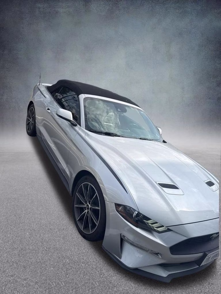 2019 Ingot Silver Ford Mustang EcoBoost Premium RWD Convertible