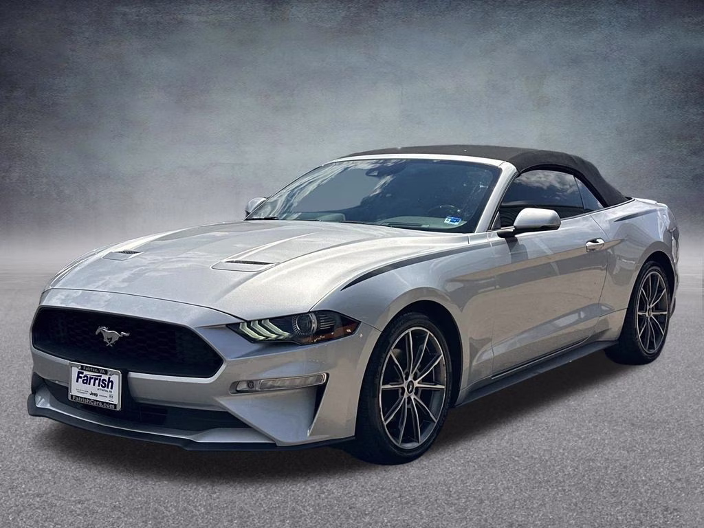 2019 Ingot Silver Ford Mustang EcoBoost Premium RWD Convertible