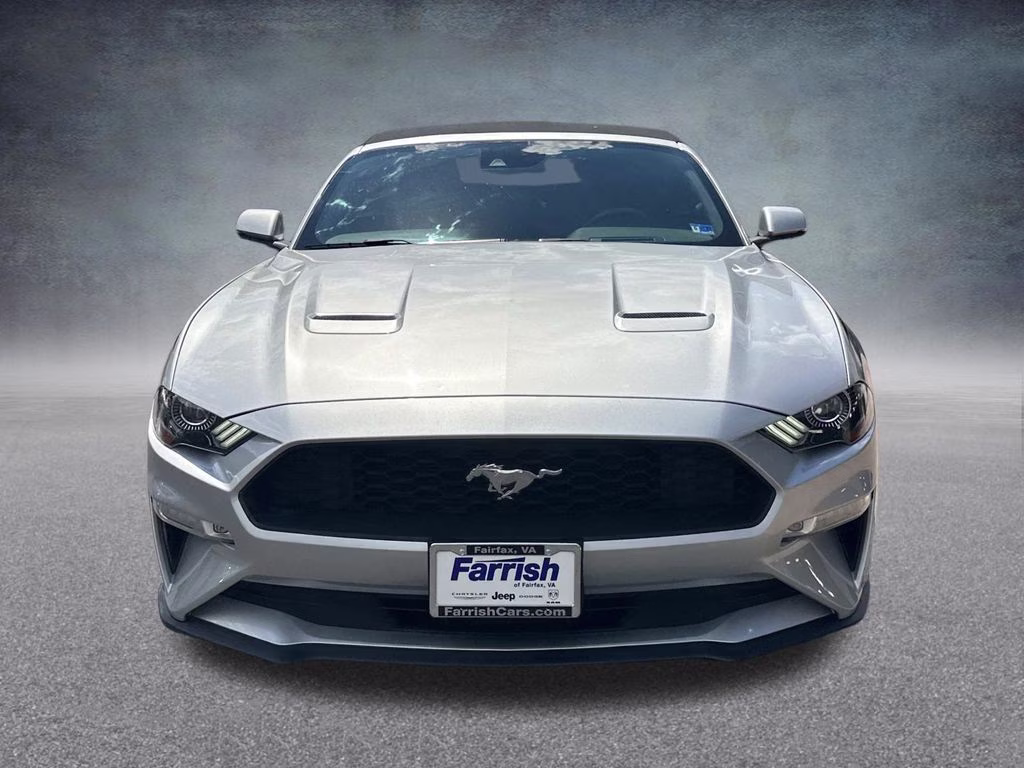 2019 Ingot Silver Ford Mustang EcoBoost Premium RWD Convertible