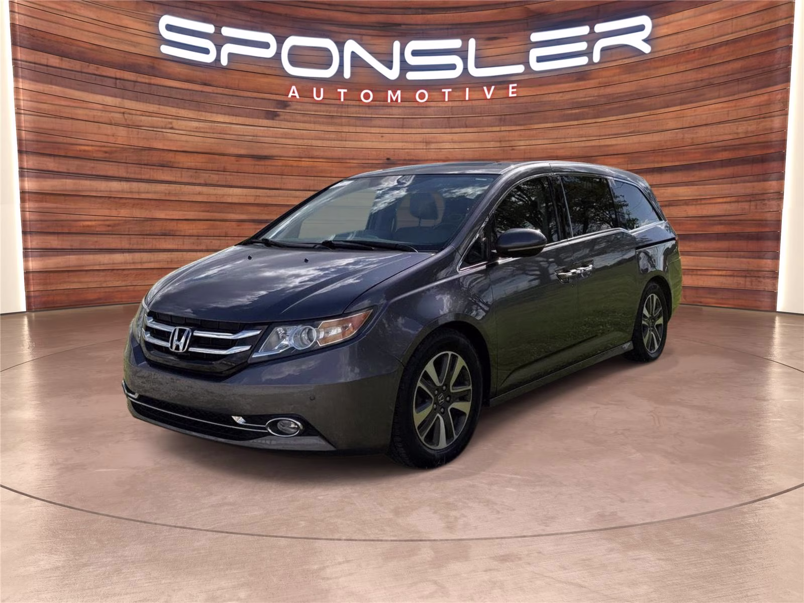 2014 Modern Steel Metallic Honda Odyssey Touring FWD Van