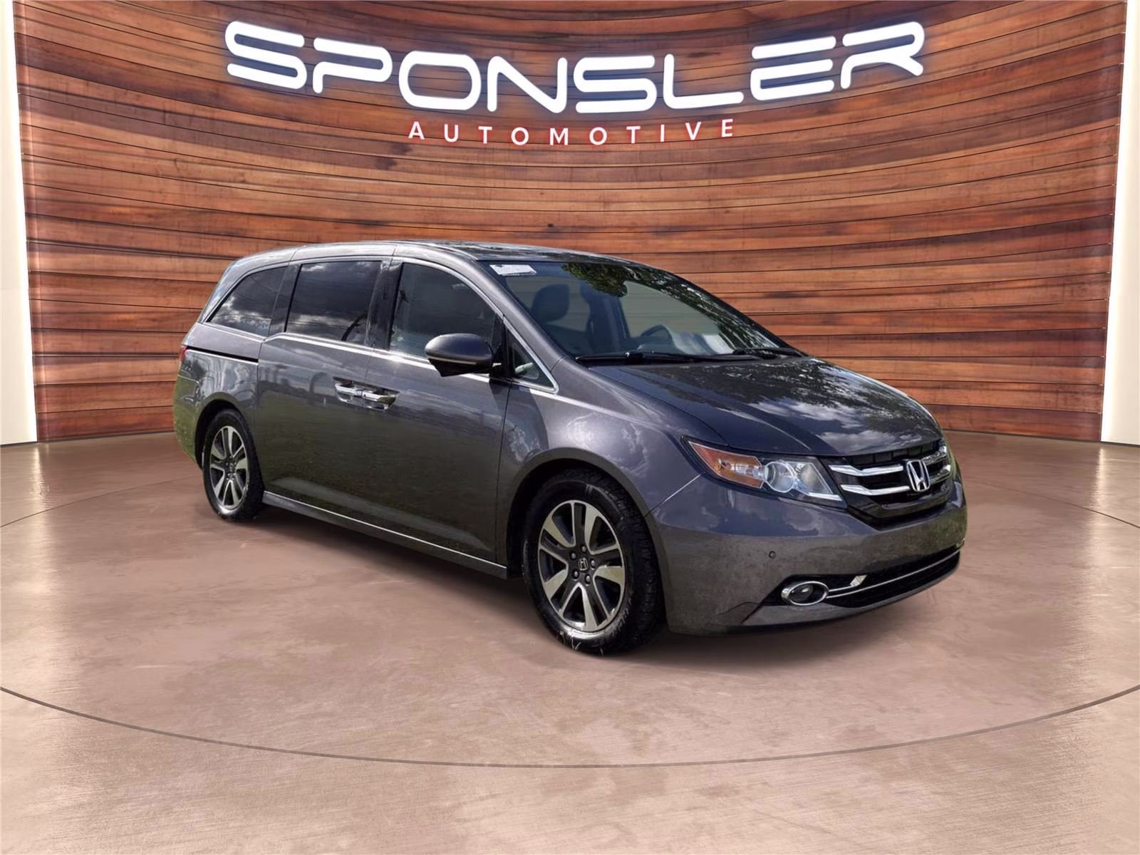 2014 Modern Steel Metallic Honda Odyssey Touring FWD Van