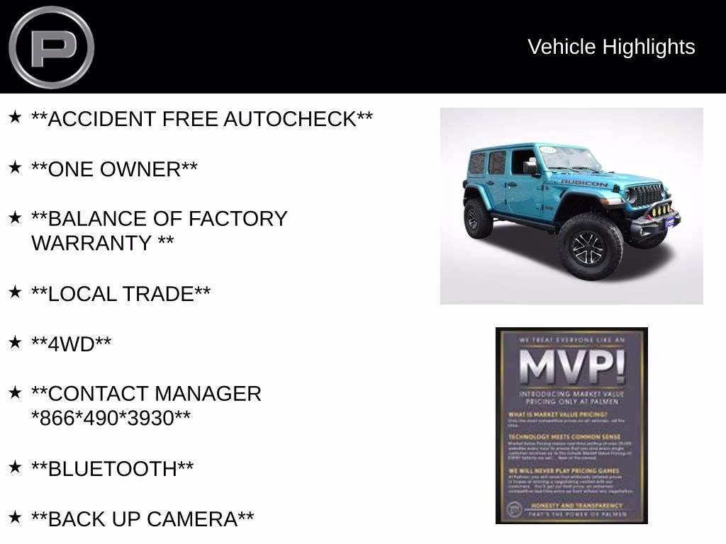 2024 Bikini Pearl Coat Jeep Wrangler Rubicon X 4X4 SUV