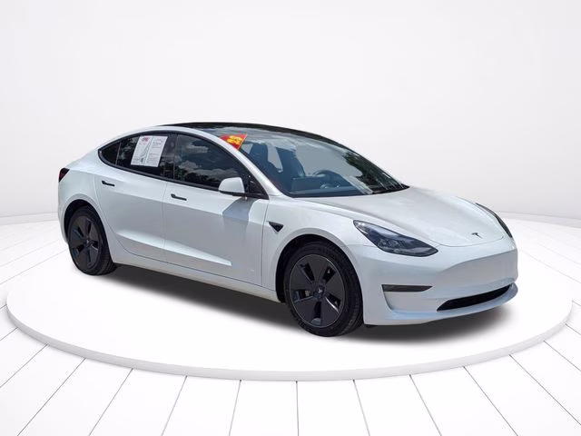 2023 White Tesla Model 3 Long Range AWD Sedan