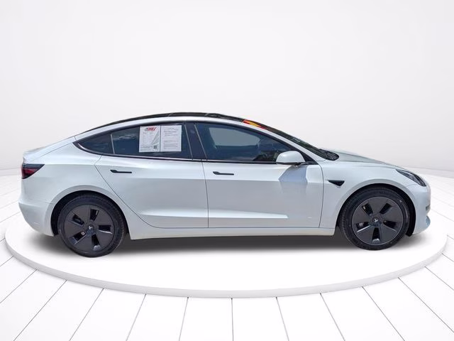 2023 White Tesla Model 3 Long Range AWD Sedan