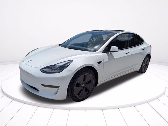 2023 White Tesla Model 3 Long Range AWD Sedan
