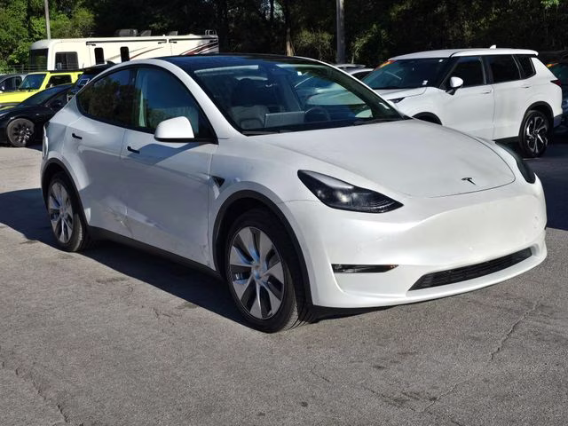 2021 White Tesla Model Y Long Range AWD SUV