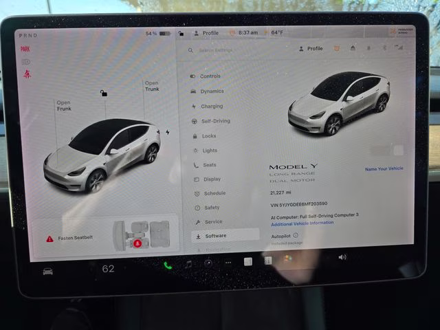 2021 White Tesla Model Y Long Range AWD SUV