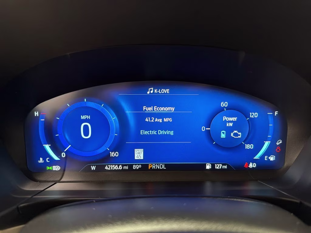 2021 Star White Metallic Tri-Coat Ford Escape Hybrid Titanium FWD SUV